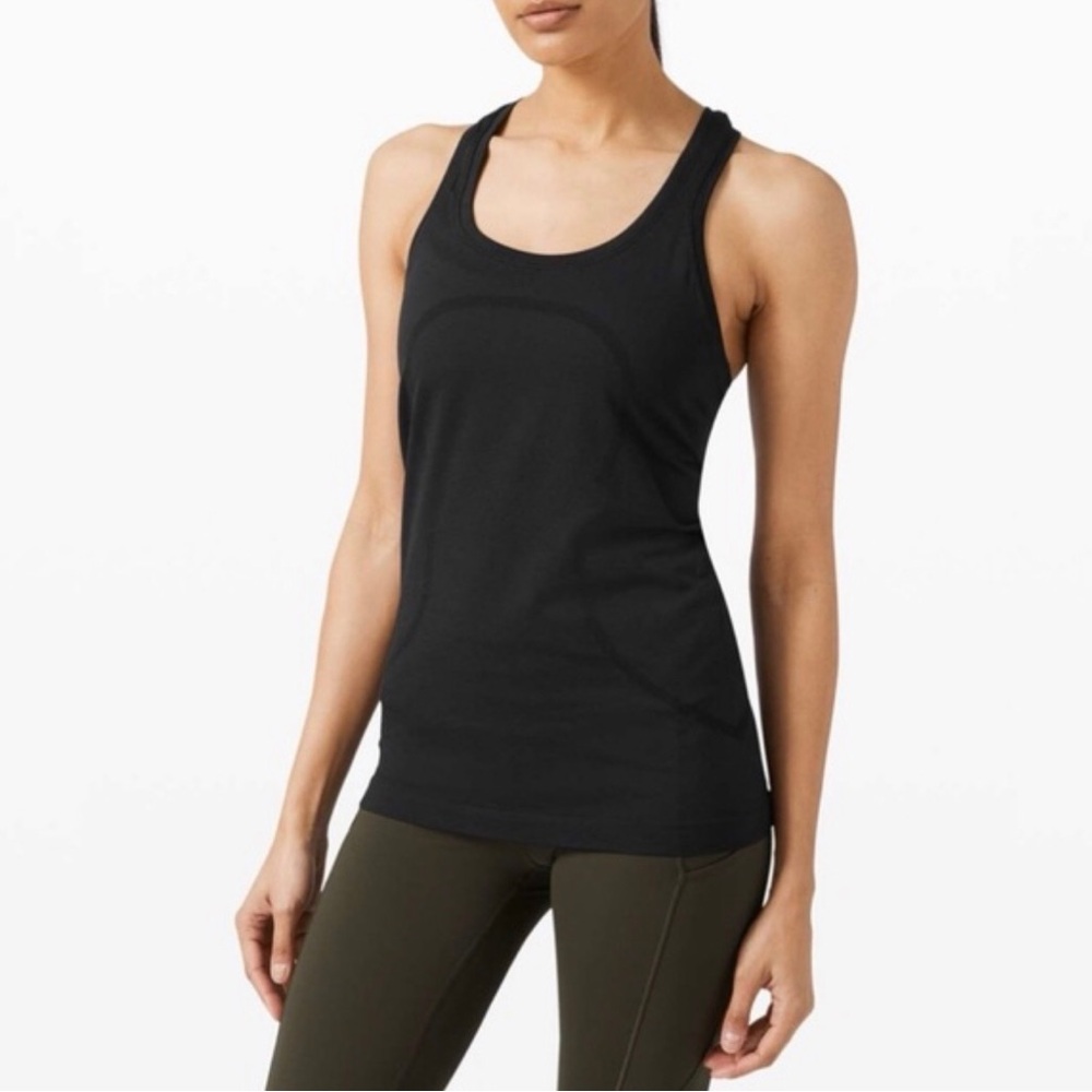 Lululemon Black Racerback Athletic Tank Top Women